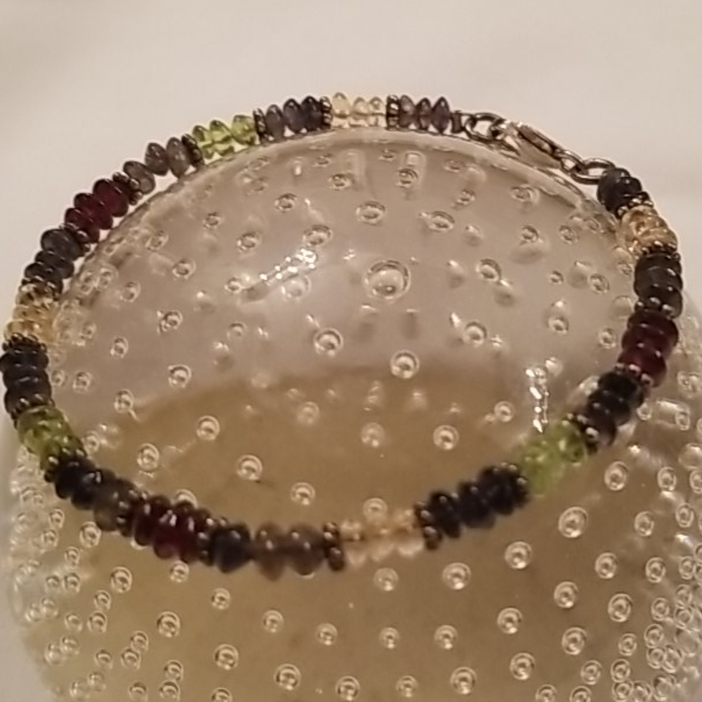 Multi color bead bracelet.